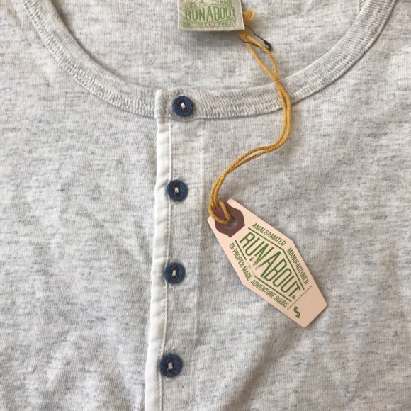 NWT Runabout Goods Honest Henley Shirt in Oatmeal - Picture 6 of 7